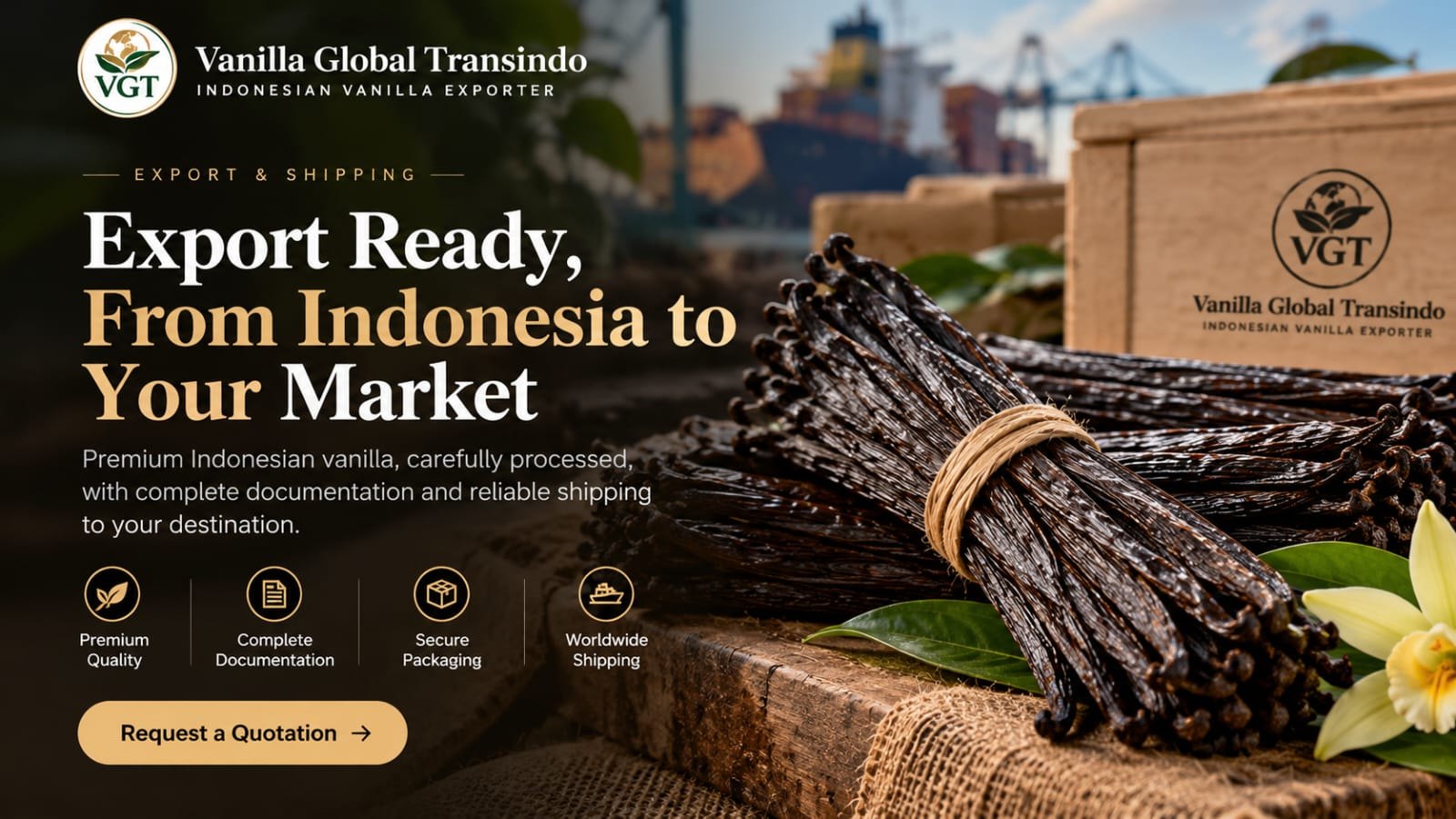 Export Ready, From Indonesia to Your Market — Vanilla Global Transindo